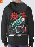 Fandomaniax - Tanjiro Stwear Velvet Hoodie