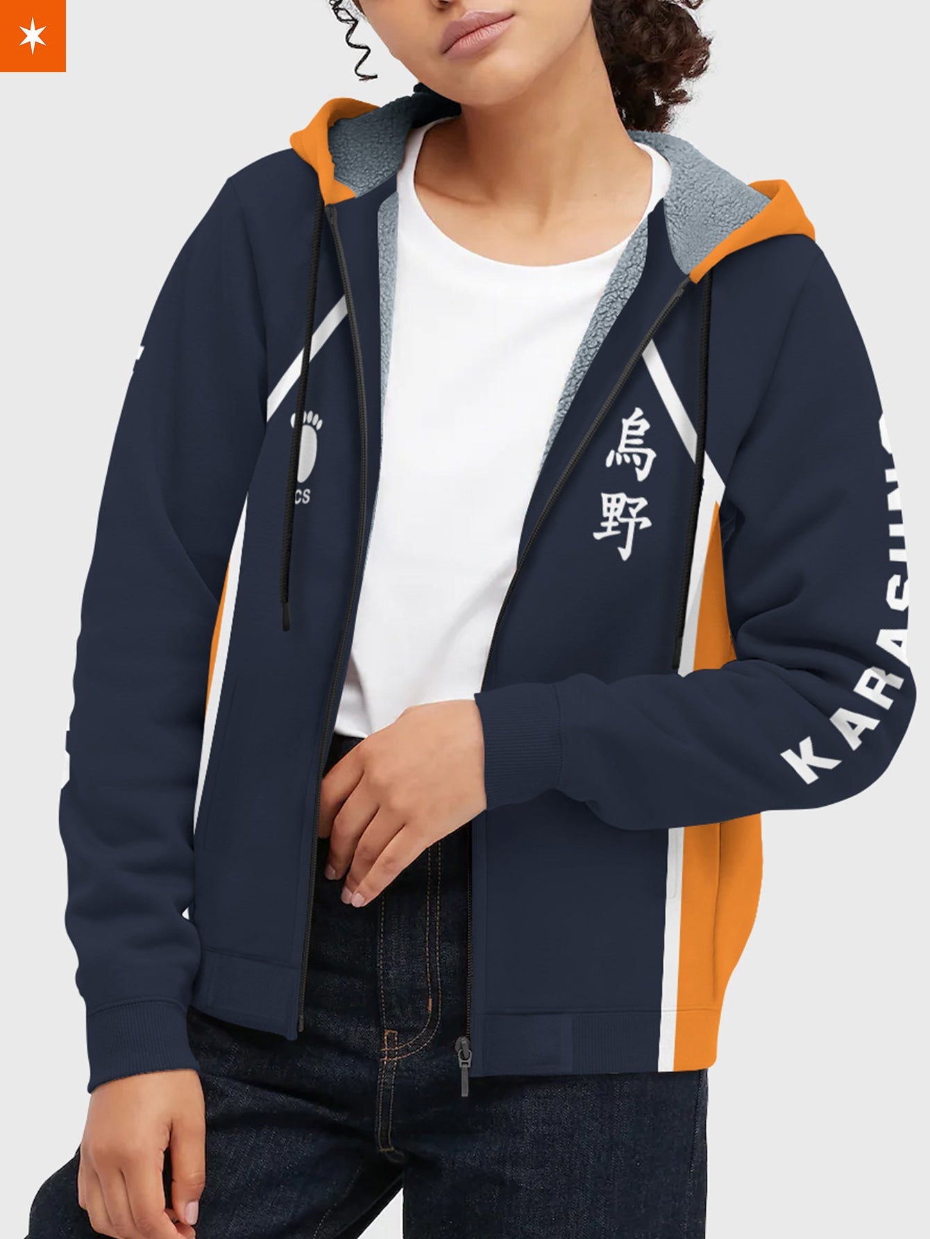 Fandomaniax - Personalized Team Karasuno Velvet Hoodie