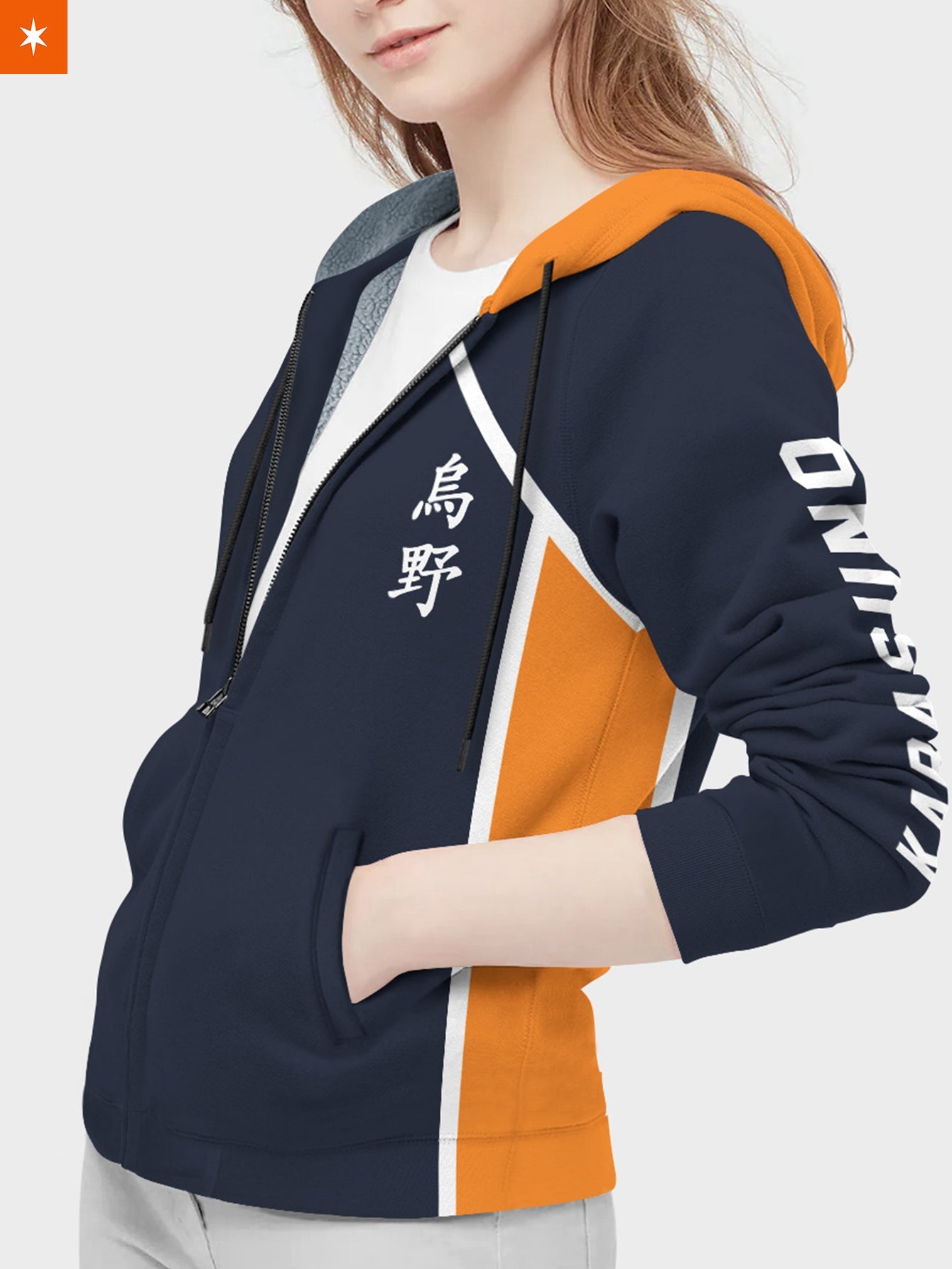 Fandomaniax - Personalized Team Karasuno Velvet Hoodie