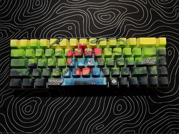 POKEBOARD - Limited Edition Custom 65% Keyboard - Poke 003 Venusaur 68Keys RGB backlight, triple mode (wired, wireless and bluetooth)