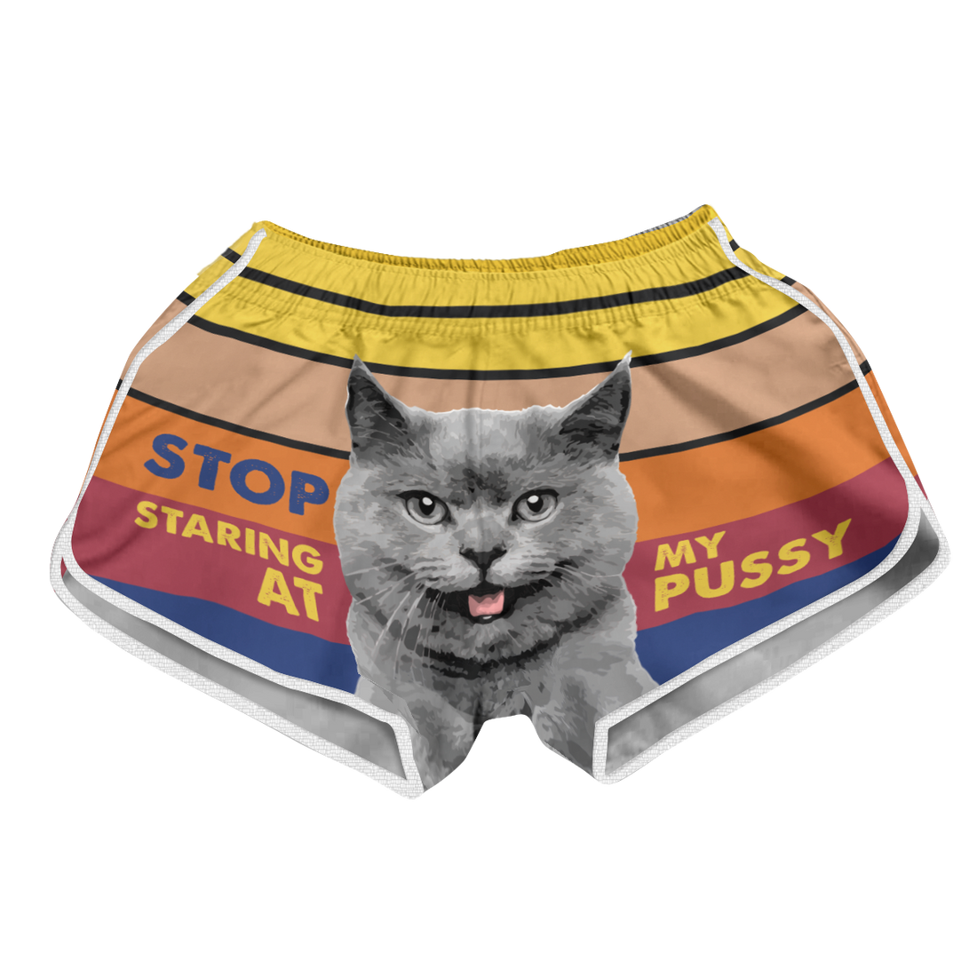 Stop Staring At My Pussy Women Beach Shorts