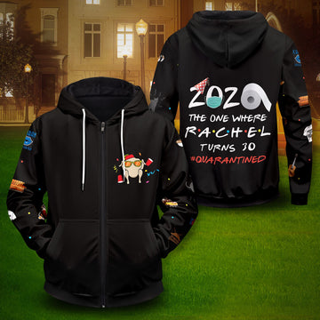 Customized 2020 Birthday Unisex Zipped Hoodie