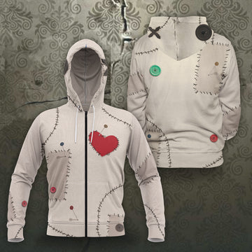 Voodoo Doll V2 Unisex Zipped Hoodie