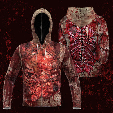 Zombie Unisex Zipped Hoodie