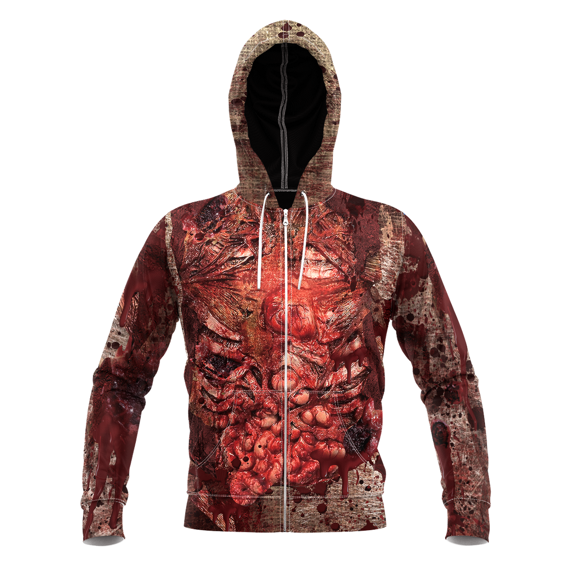 Zombie Unisex Zipped Hoodie