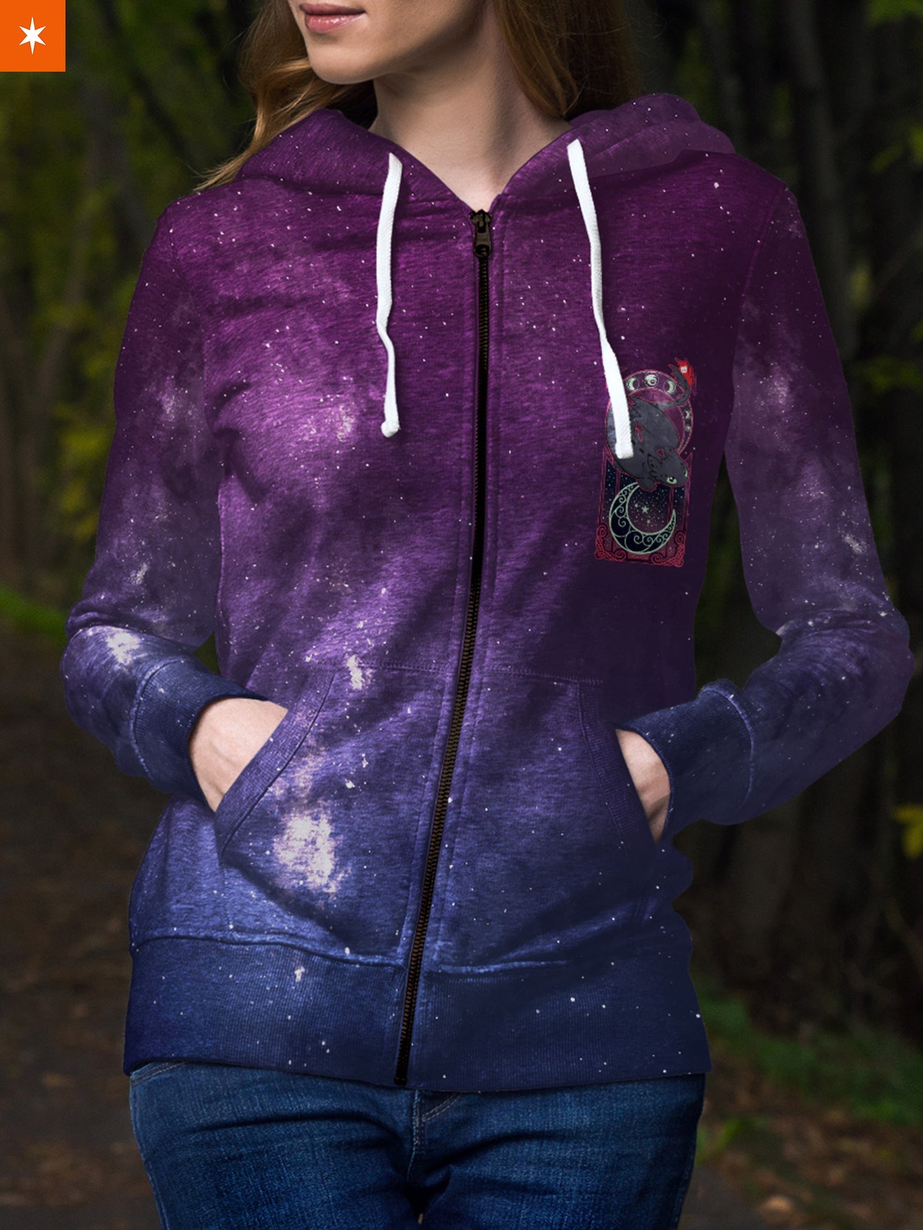 Fandomaniax - Starry Night Fury Unisex Zipped Hoodie