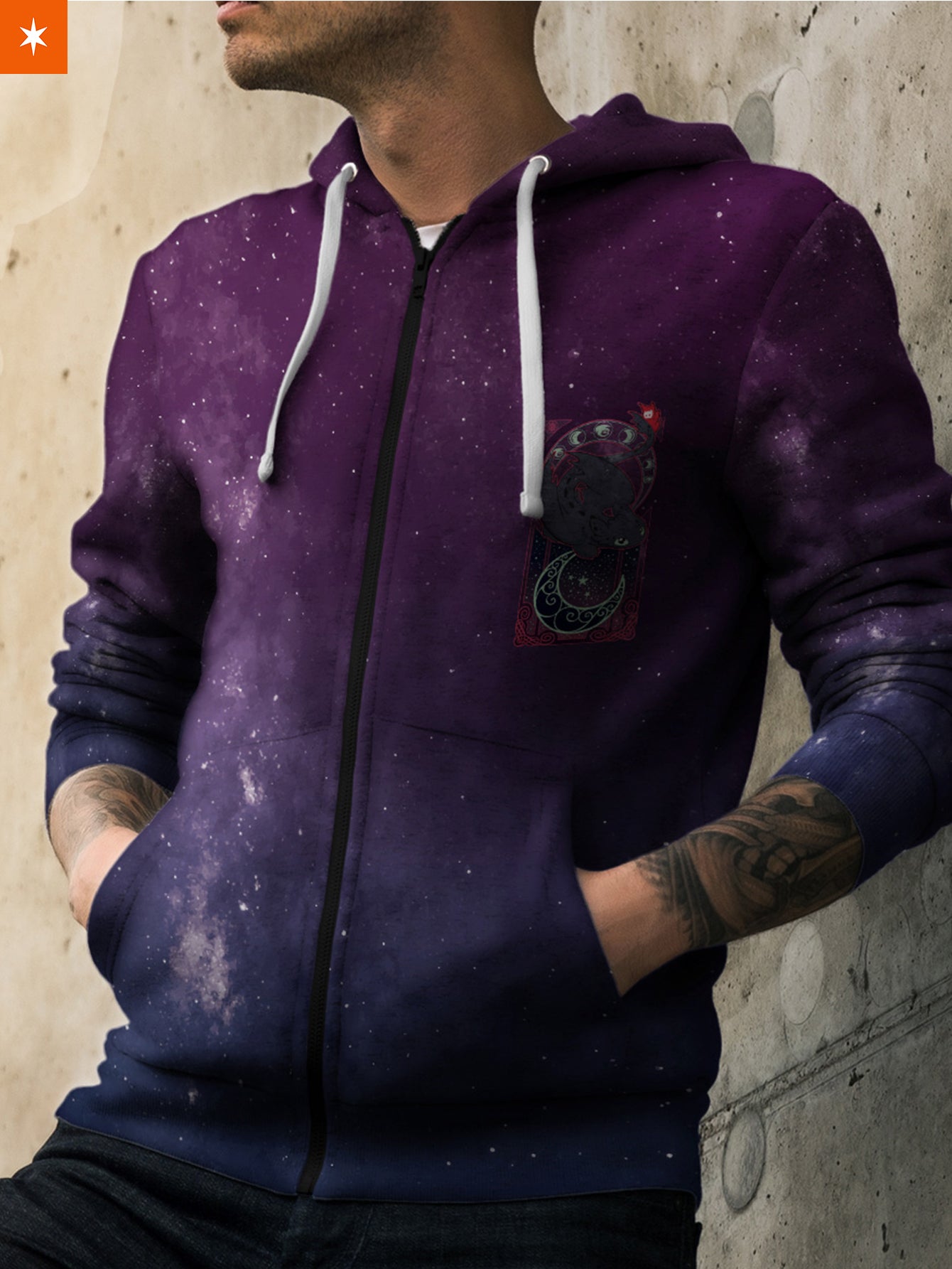 Fandomaniax - Starry Night Fury Unisex Zipped Hoodie