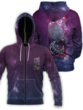 Fandomaniax - Starry Night Fury Unisex Zipped Hoodie