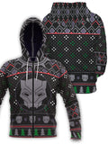 Fandomaniax - A Wakandan Christmas Unisex Zipped Hoodie