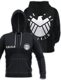 Fandomaniax - Agents of SHIELD Unisex Zipped Hoodie