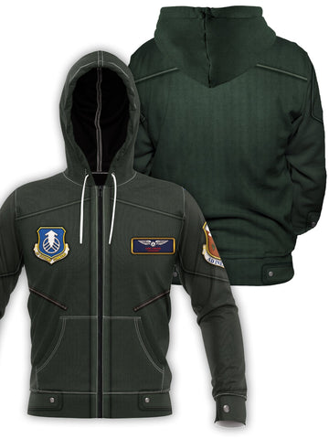 Fandomaniax - Air Force Marvel Unisex Zipped Hoodie