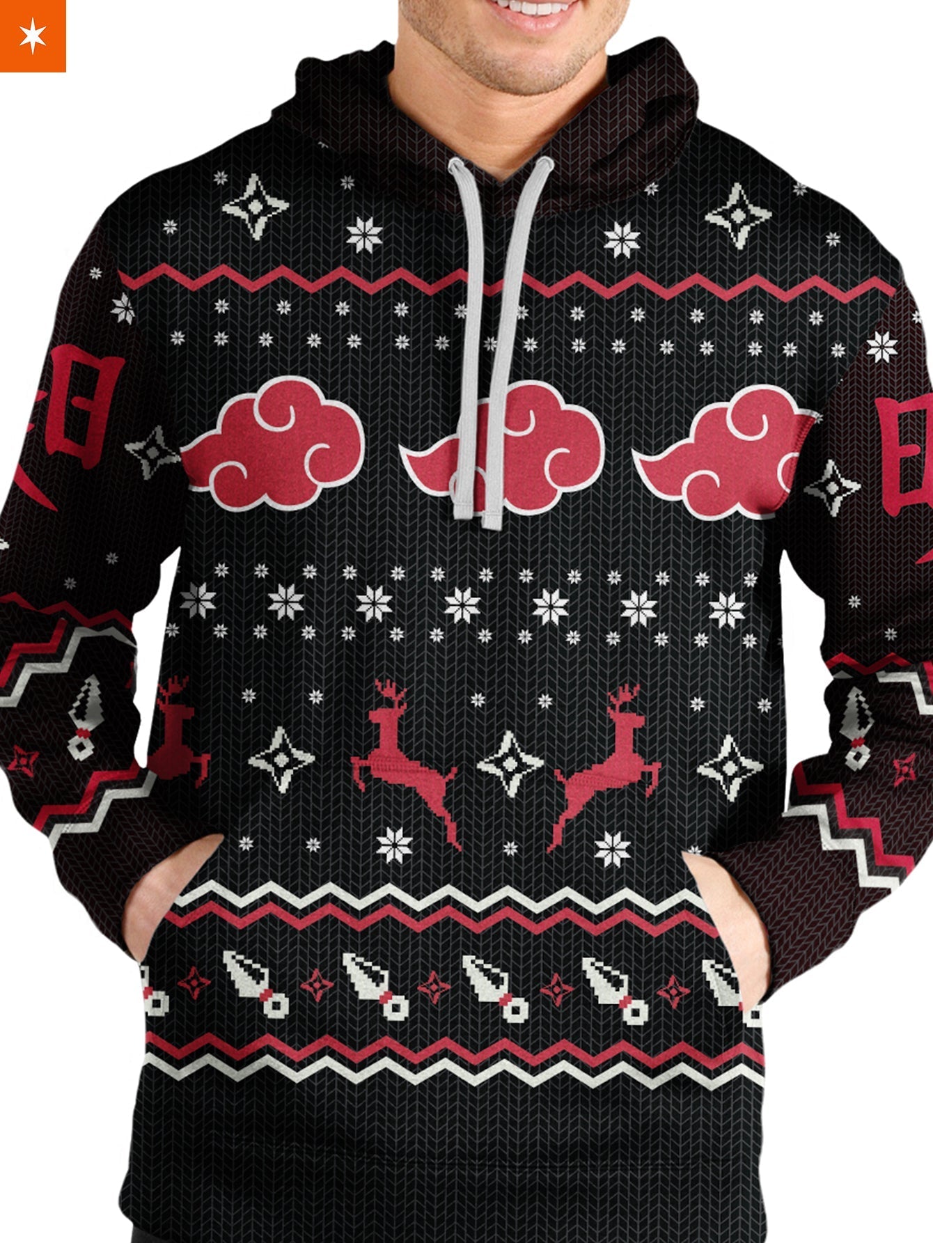 Fandomaniax - Akatsuki Christmas Unisex Pullover Hoodie