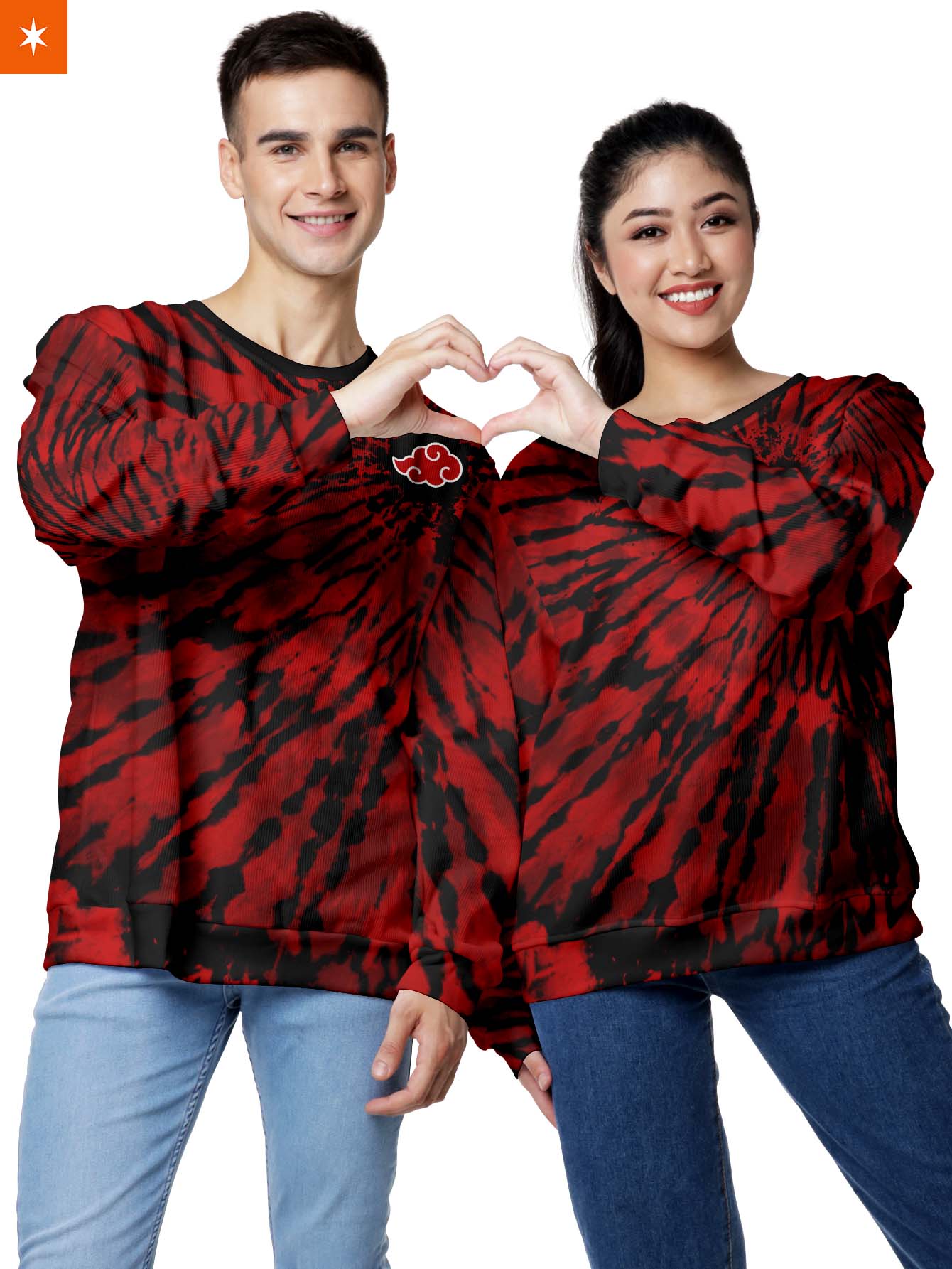 Fandomaniax - Akatsuki Tie Dye Unisex Wool Sweater