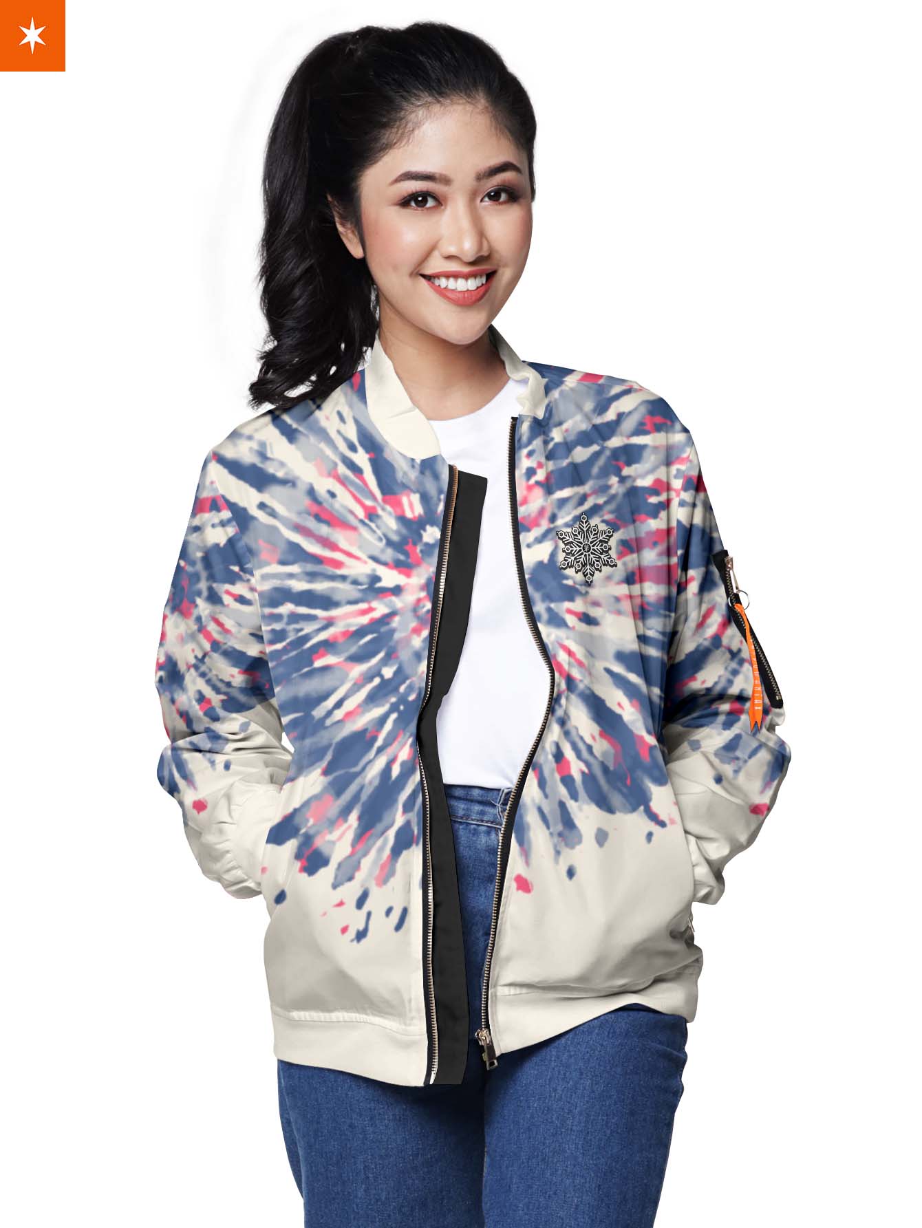 Fandomaniax - Akaza Tie Dye Bomber Jacket