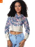 Fandomaniax - Akaza Tie Dye Cropped Hoodie