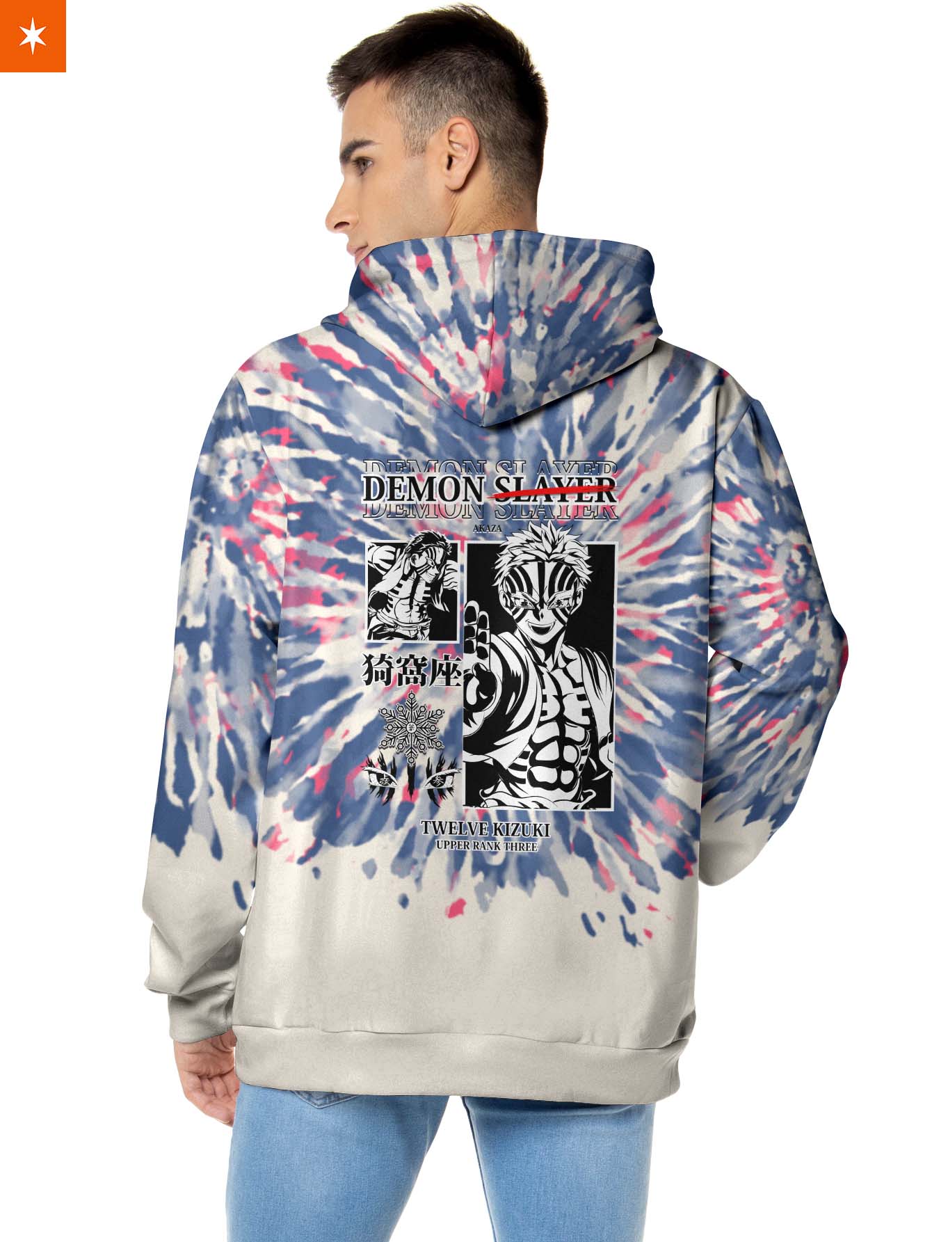 Fandomaniax - Akaza Tie Dye Unisex Pullover Hoodie