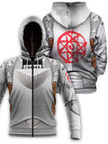 Fandomaniax - Al Elric Unisex Zipped Hoodie