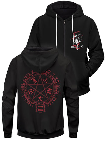 Fandomaniax - Alucard Hellsing Unisex Zipped Hoodie