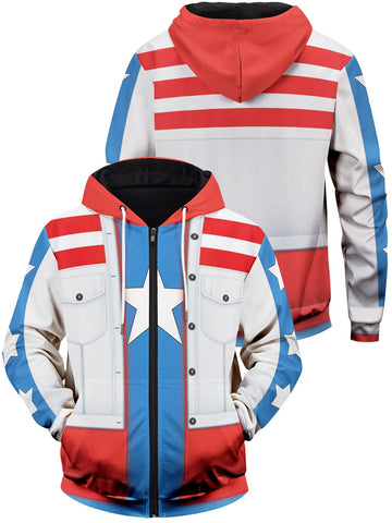 Fandomaniax - America Chavez Unisex Zipped Hoodie