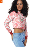 Fandomaniax - Anya Tie Dye Cropped Hoodie