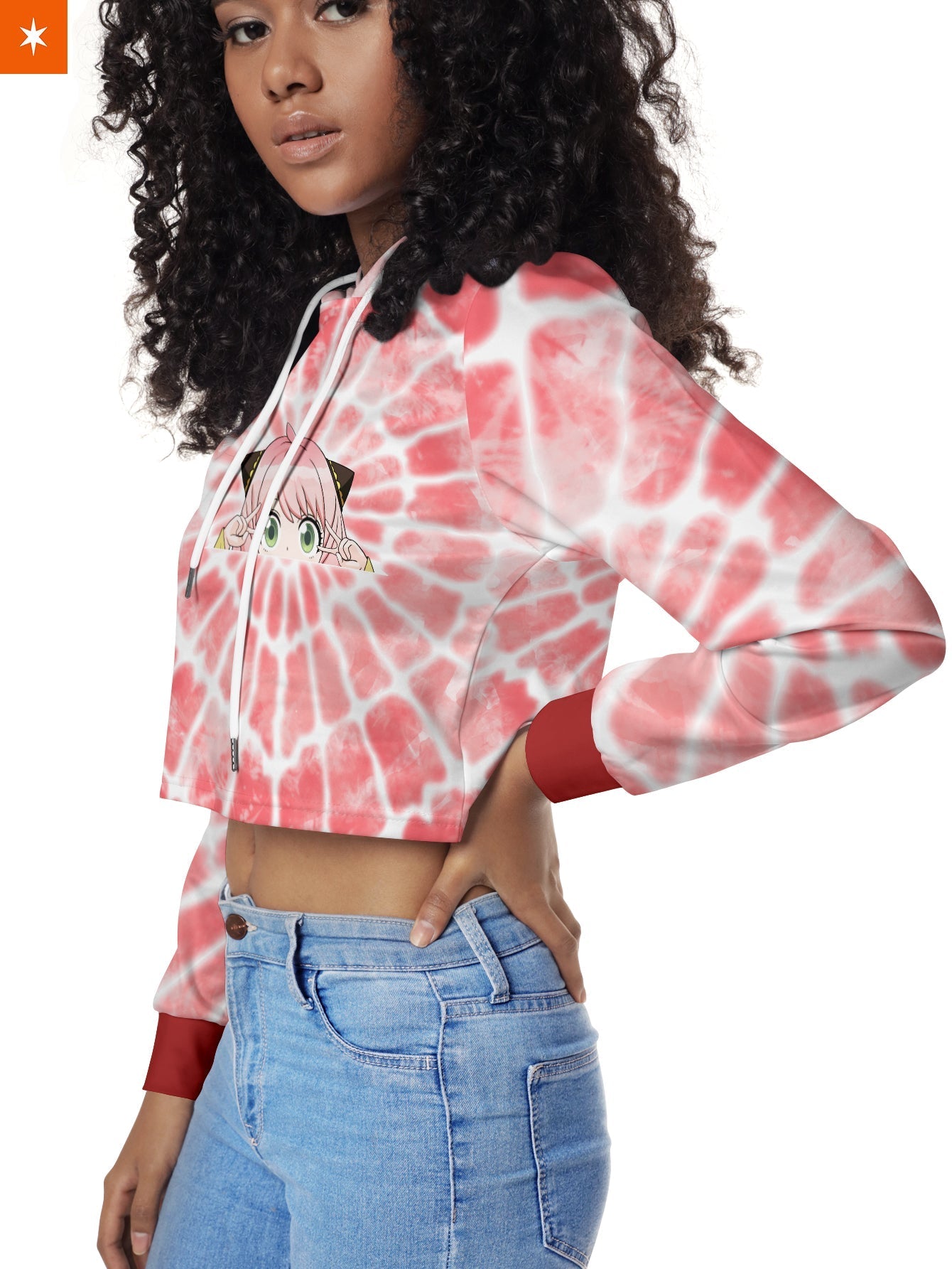 Fandomaniax - Anya Tie Dye Cropped Hoodie