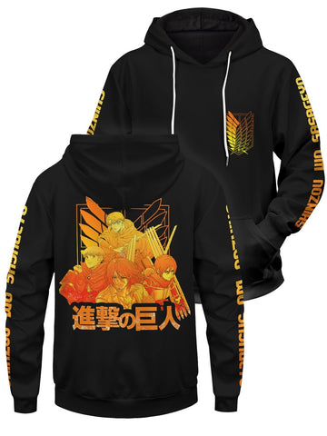 Fandomaniax - AOT Power Four Unisex Pullover Hoodie