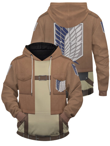 Fandomaniax - AOT Scout Regiment Unisex Pullover Hoodie