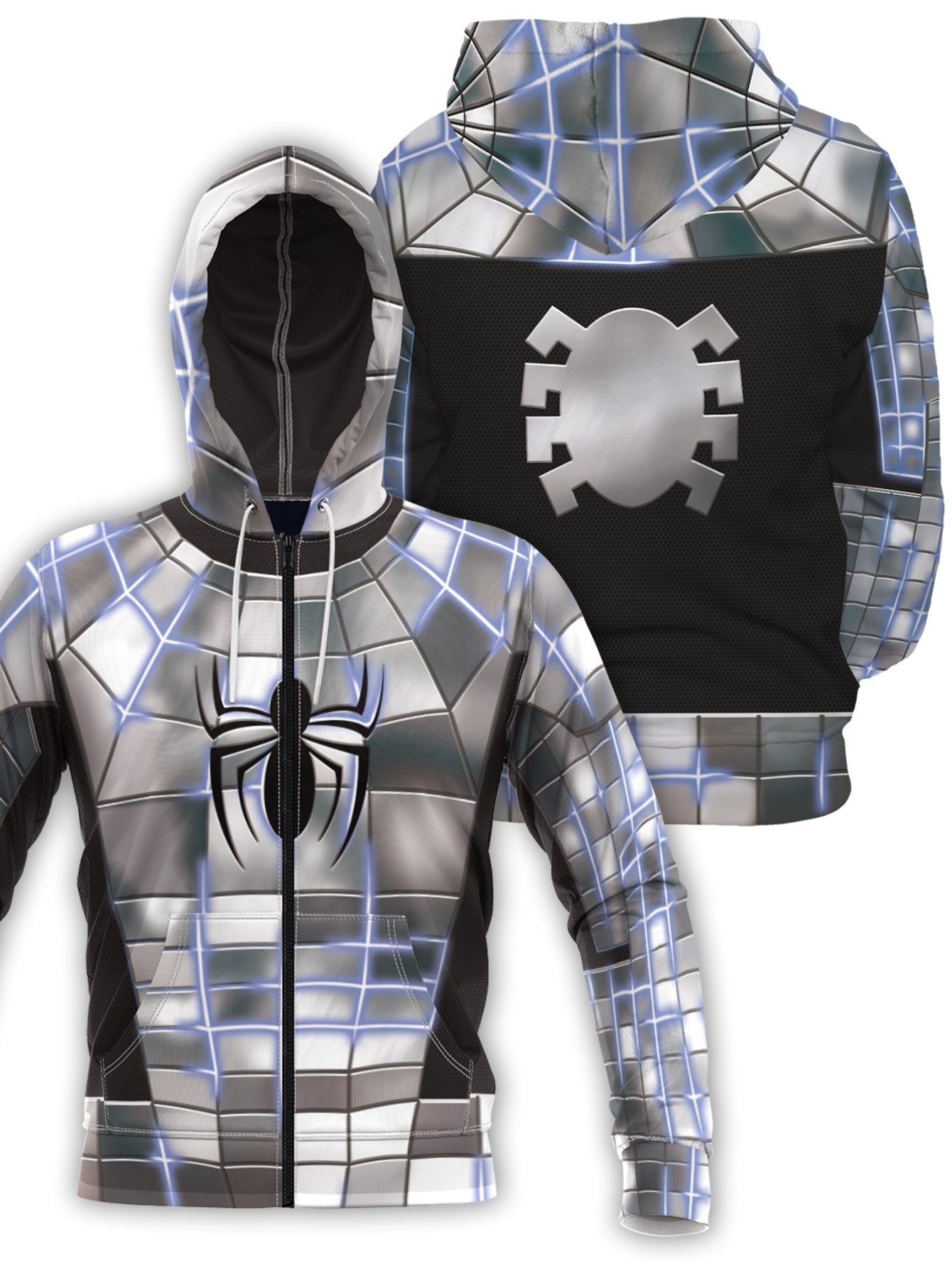 Fandomaniax - Armor Spidey Unisex Zipped Hoodie