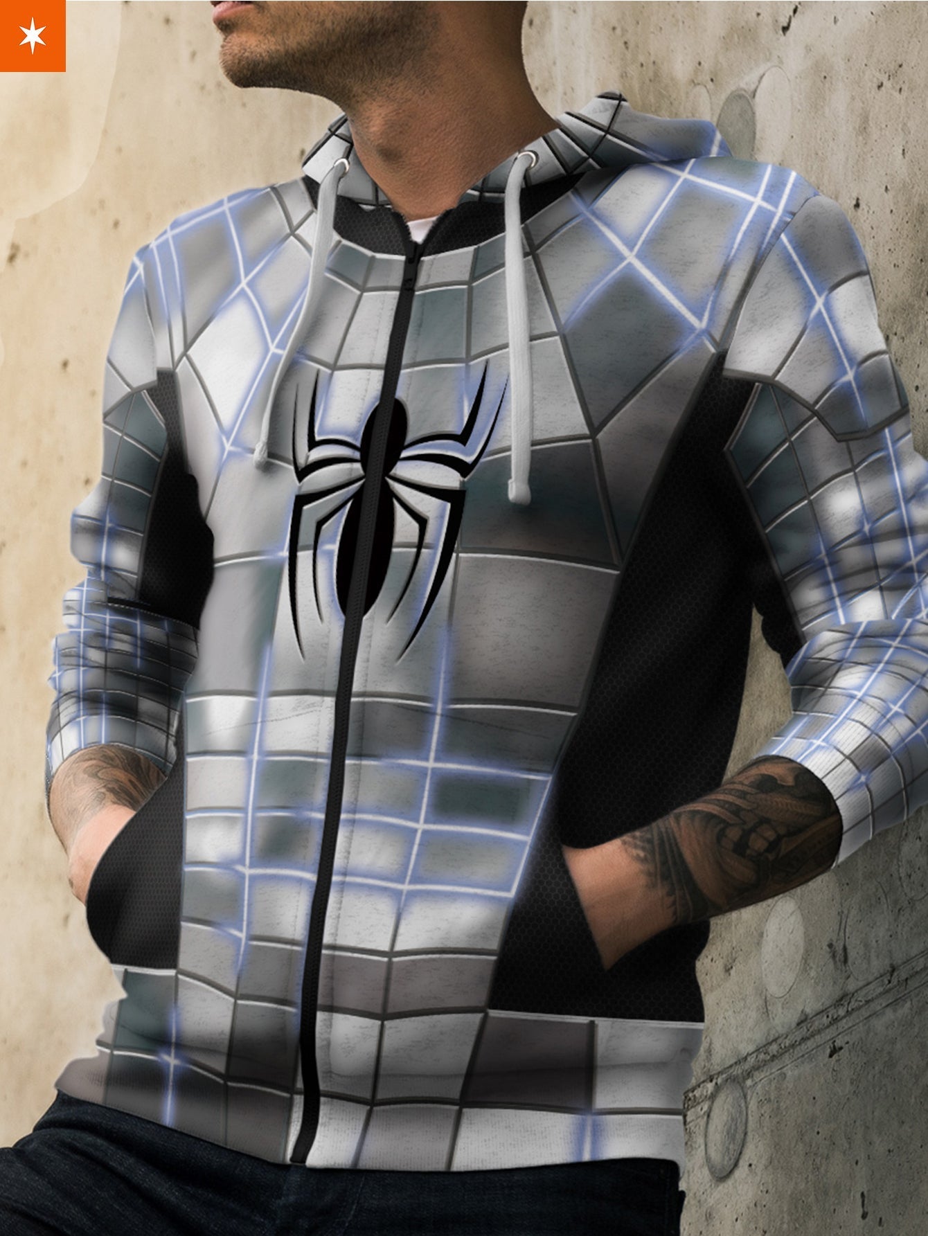 Fandomaniax - Armor Spidey Unisex Zipped Hoodie