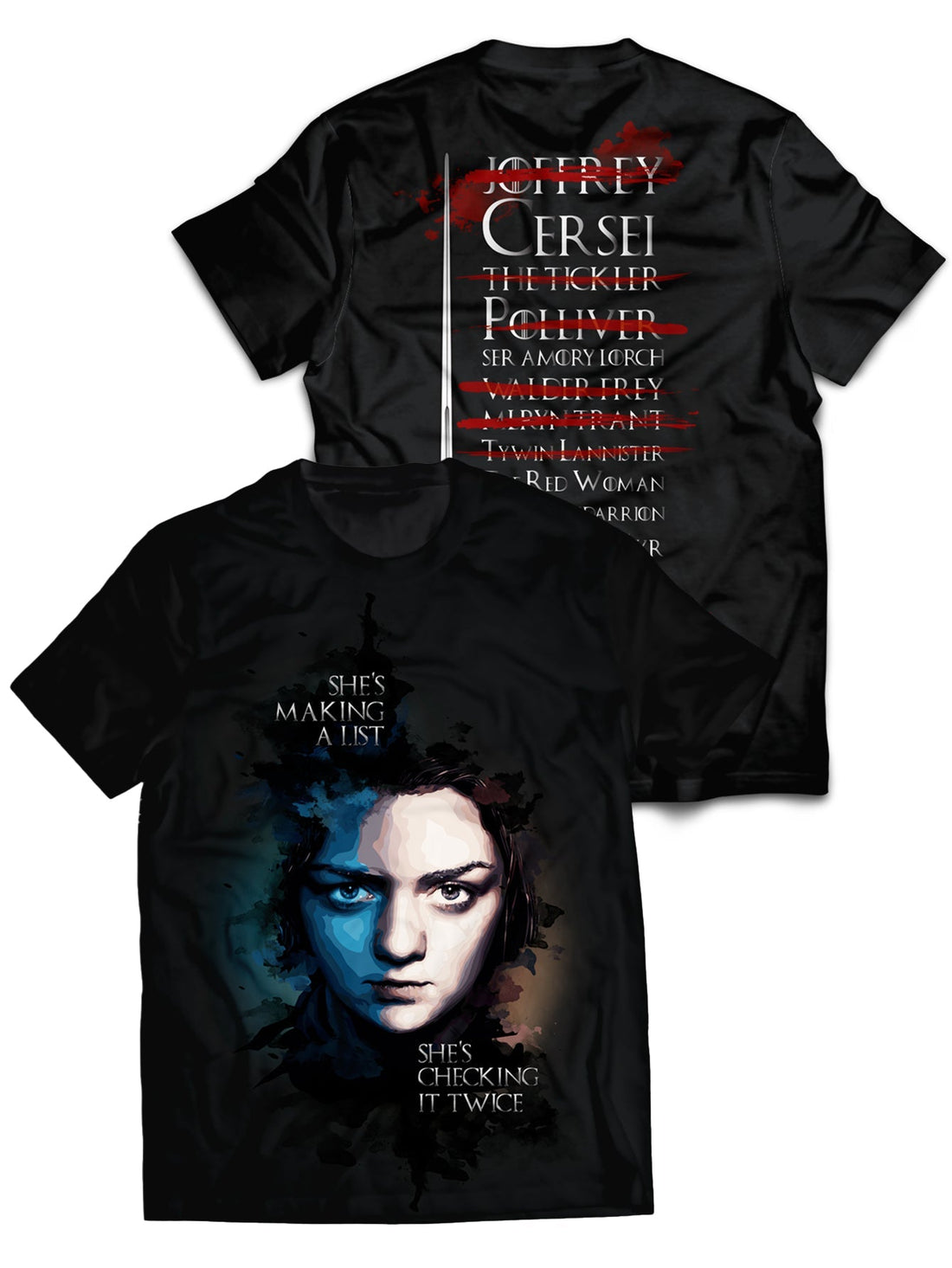 Fandomaniax - Arya's Kill List Unisex T-Shirt