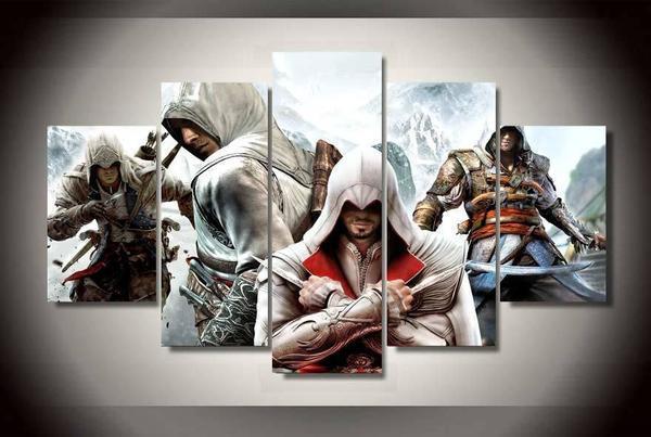 Fandomaniax - Assassin's Creed Black Flag 5 Piece Canvas