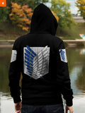 Fandomaniax - Attack on Titan Unisex Zipped Hoodie