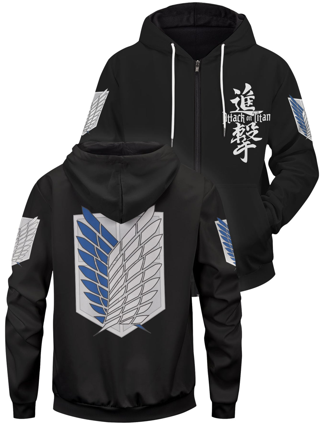 Fandomaniax - Attack on Titan Unisex Zipped Hoodie