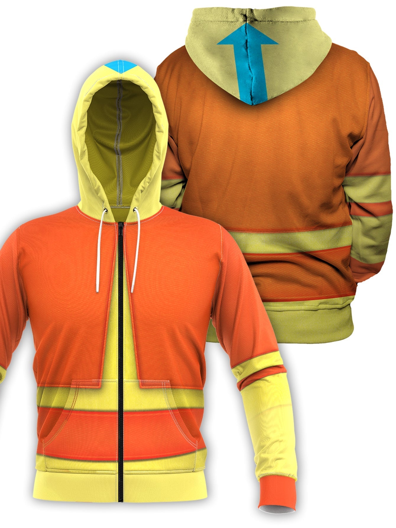 Fandomaniax - Avatar Aang Unisex Zipped Hoodie