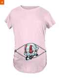 Fandomaniax - Baby Ant Man Peeking Maternity T-Shirt