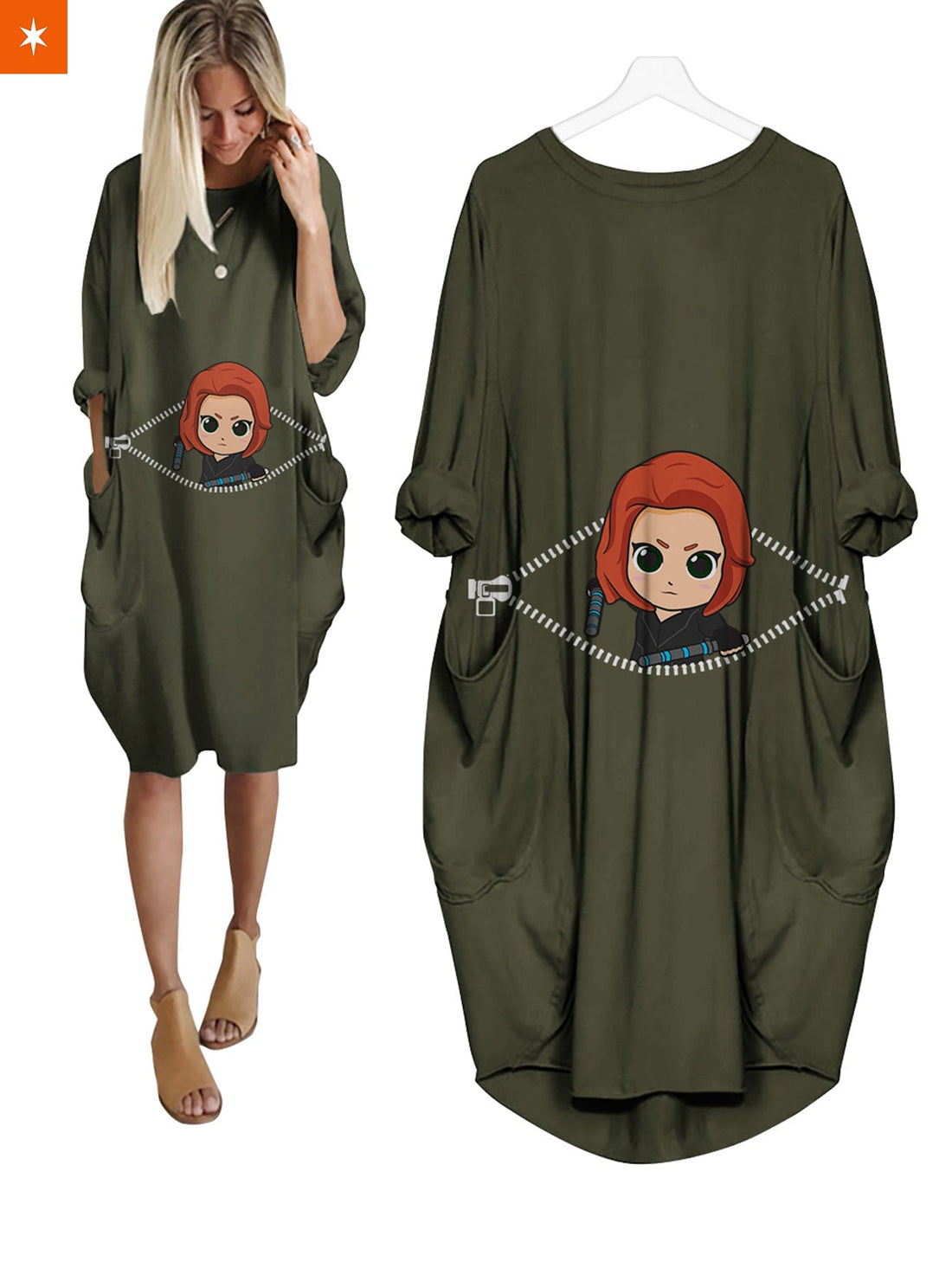 Fandomaniax - Baby Black Widow Peeking Dress