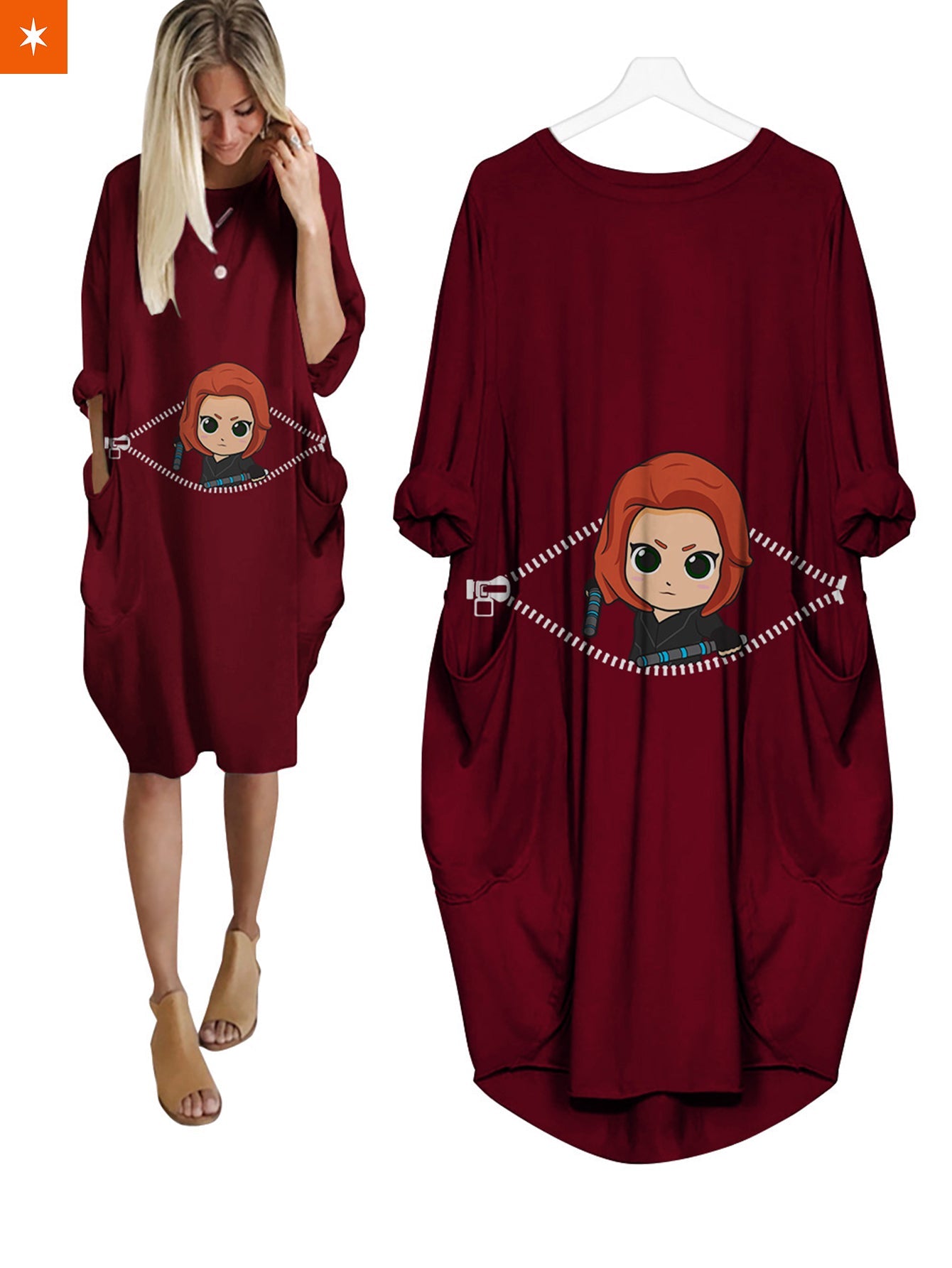 Fandomaniax - Baby Black Widow Peeking Dress