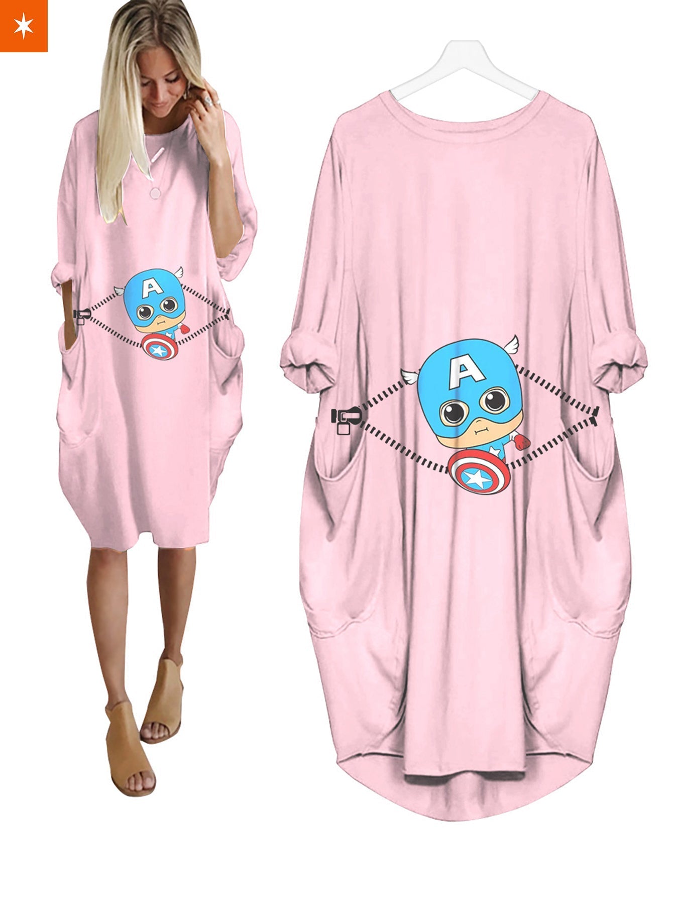 Fandomaniax - Baby Captain America Peeking Dress