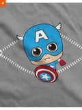 Fandomaniax - Baby Captain America Peeking Maternity T-Shirt