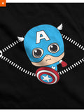 Fandomaniax - Baby Captain America Peeking Maternity T-Shirt