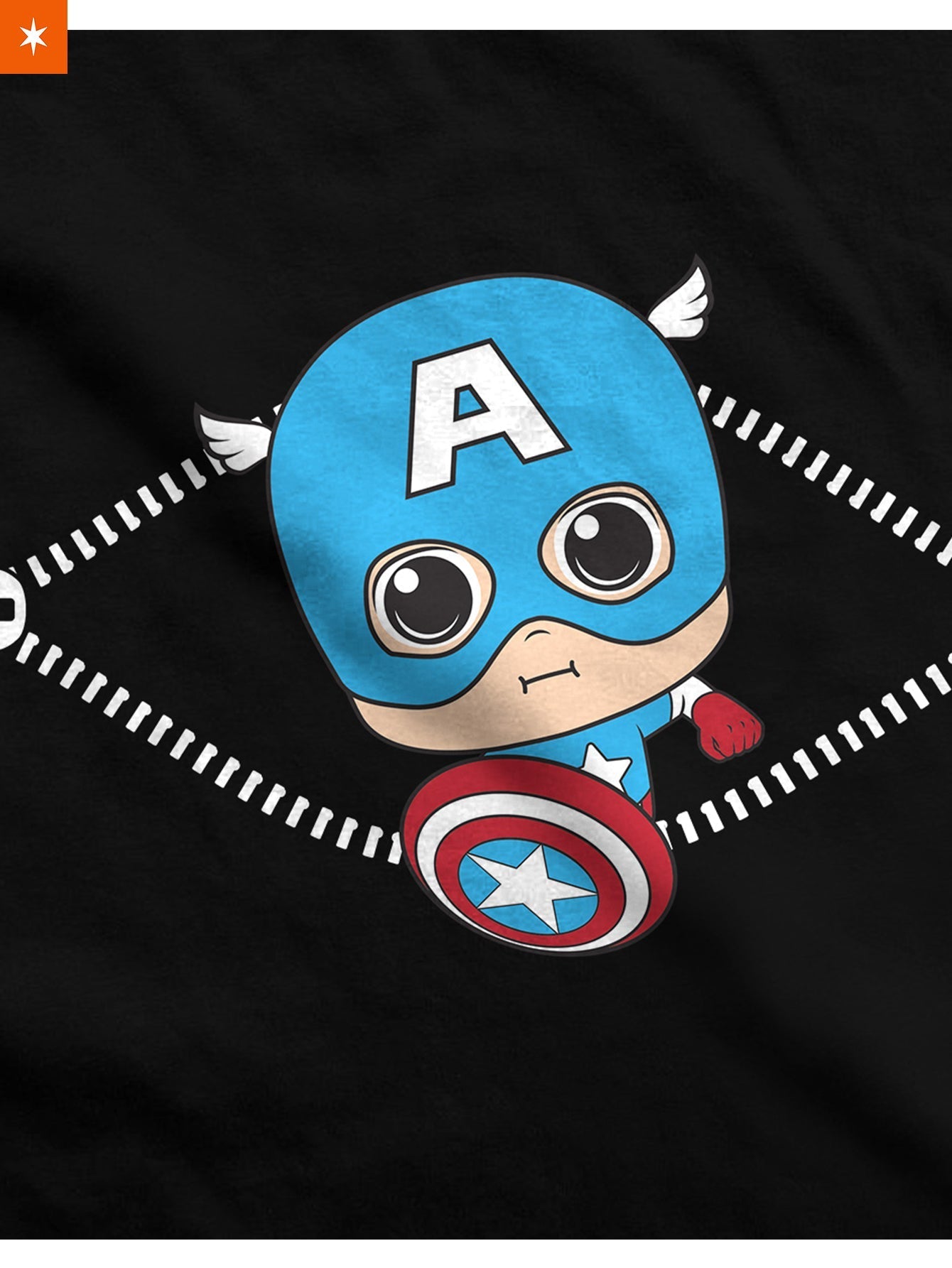 Fandomaniax - Baby Captain America Peeking Maternity T-Shirt