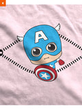 Fandomaniax - Baby Captain America Peeking Maternity T-Shirt