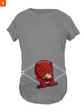 Fandomaniax - Baby Daredevil Peeking Maternity T-Shirt