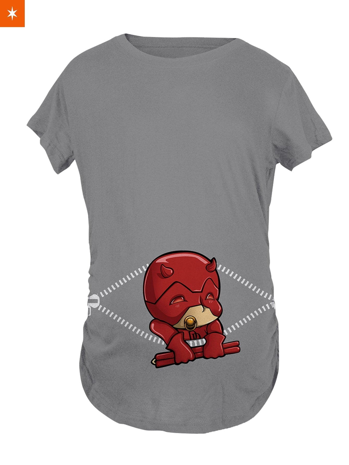 Fandomaniax - Baby Daredevil Peeking Maternity T-Shirt