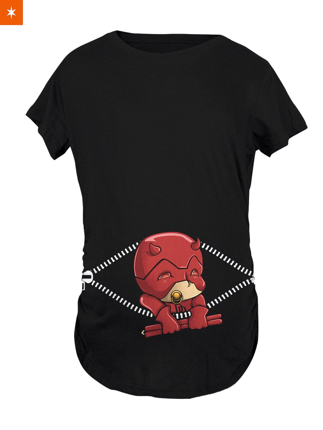 Fandomaniax - Baby Daredevil Peeking Maternity T-Shirt