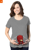 Fandomaniax - Baby Daredevil Peeking Maternity T-Shirt