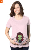 Fandomaniax - Baby Gamora Peeking Maternity T-Shirt