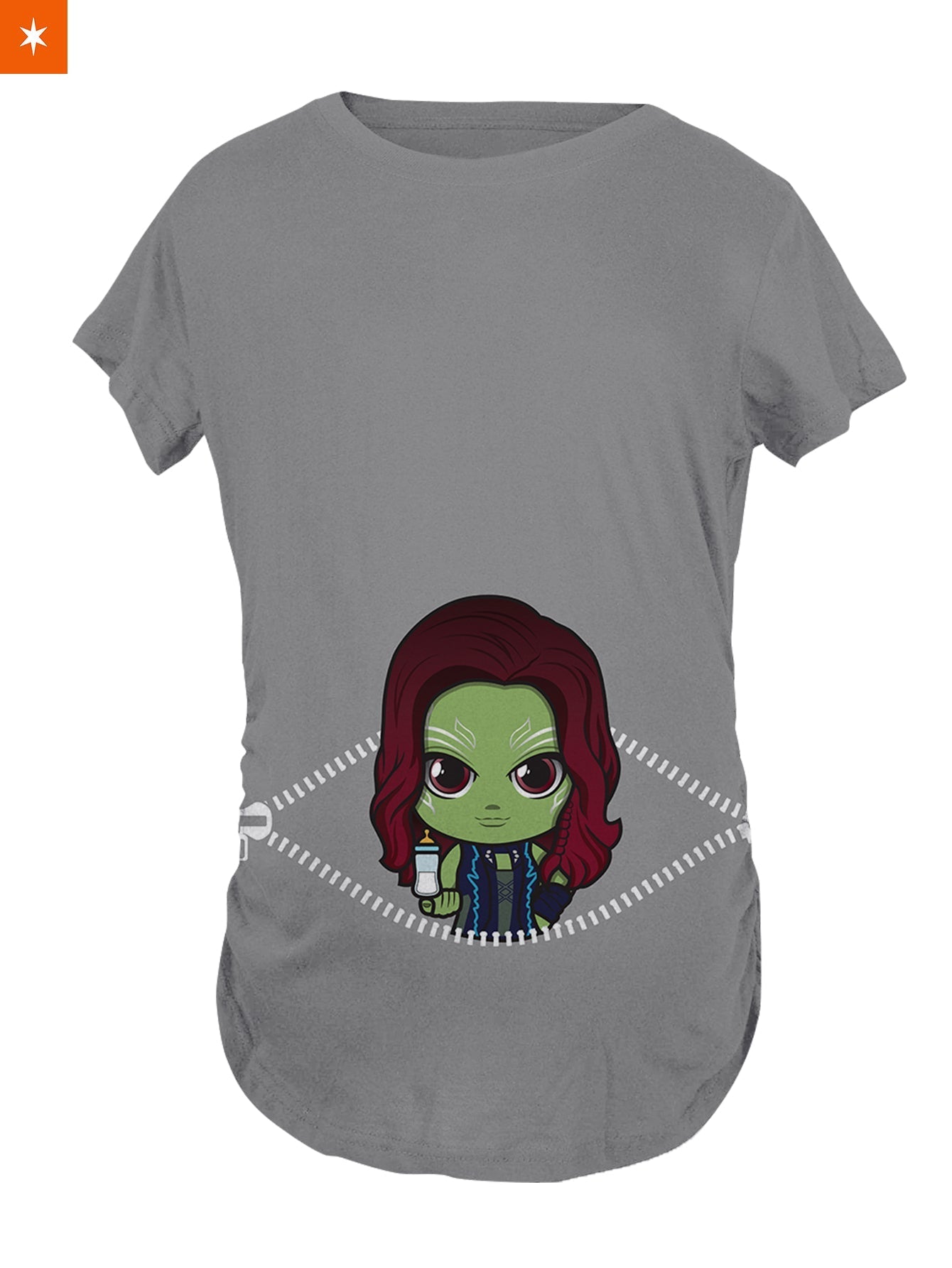 Fandomaniax - Baby Gamora Peeking Maternity T-Shirt