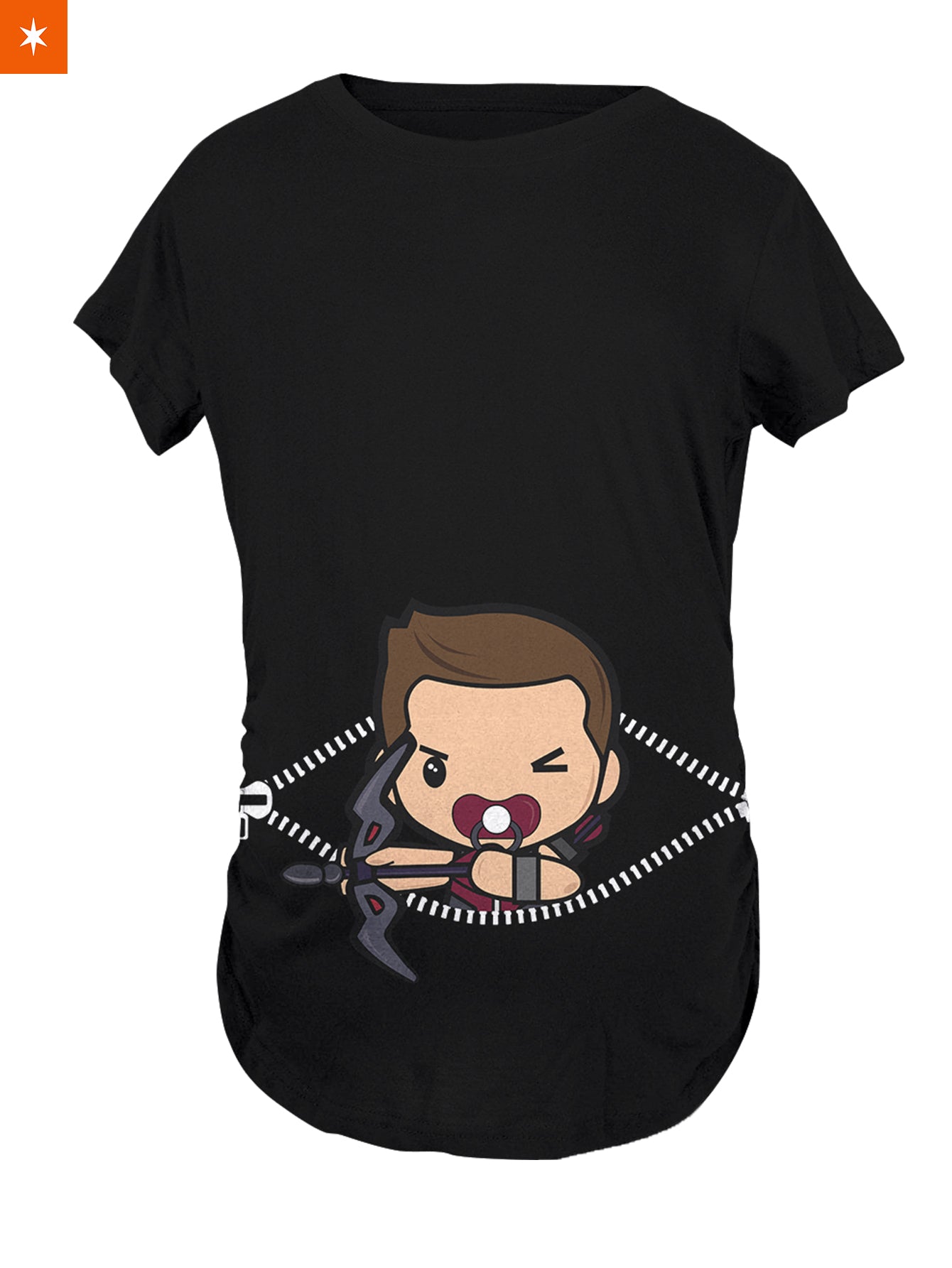 Fandomaniax - Baby Hawkeye Peeking Maternity T-Shirt