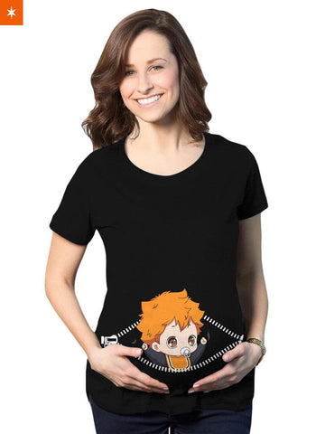 Fandomaniax - Baby Hinata Peeking Maternity T-Shirt